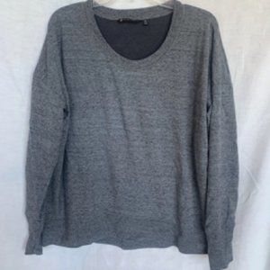 Athleta Dark Gray Heather Long Sleeve Crew